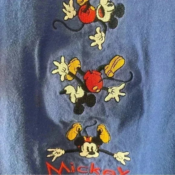 Vintage Disney Mickey Mouse  Embroidered Women’s  T-Shirt Size L Made In USA - Picture 6 of 7